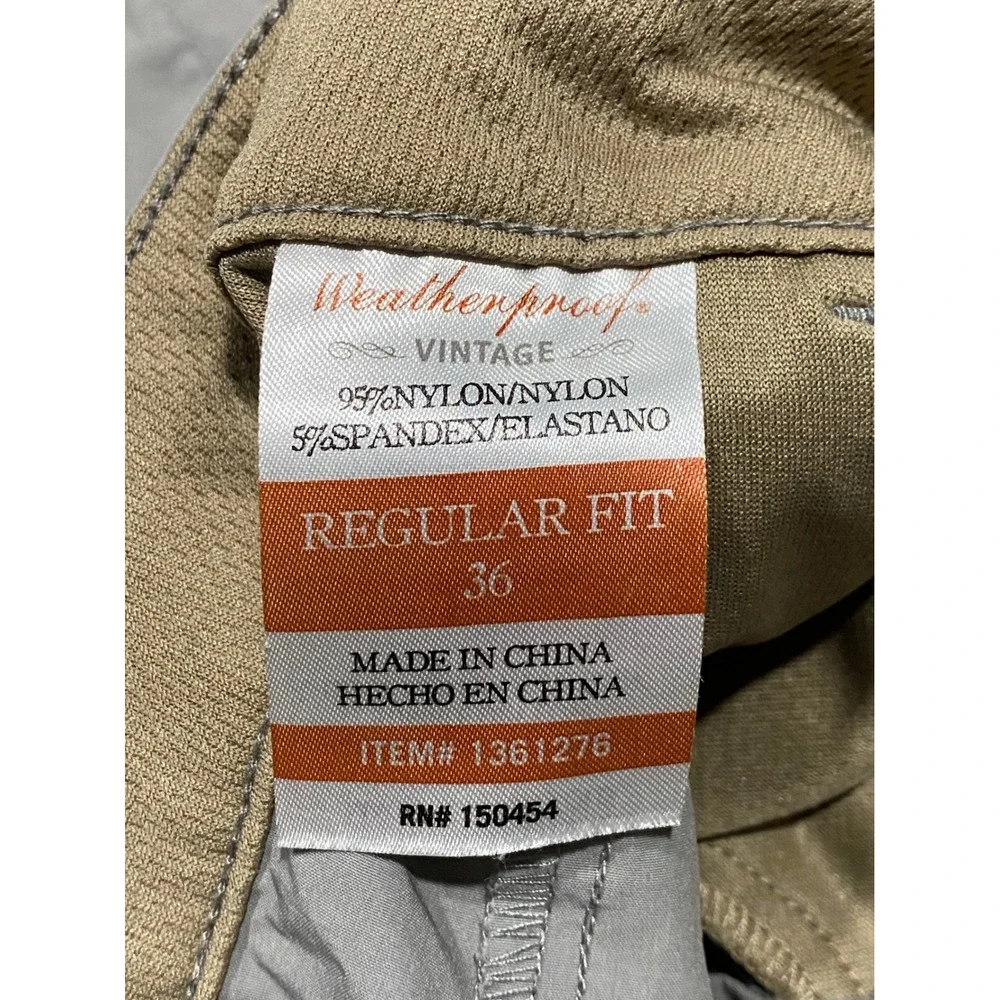 Weatherproof Vintage Utility Shorts Mens 36 Grey Excellent Stretch Cargo Pocket